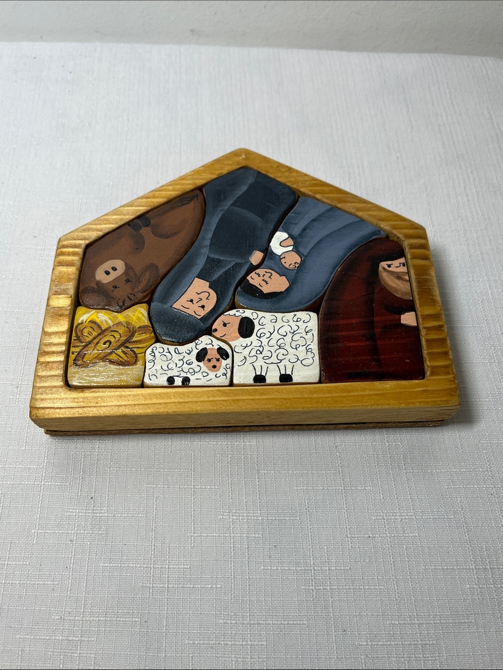Handmade Hand-Painted Nativity Puzzle in wood Frame
Amazing!